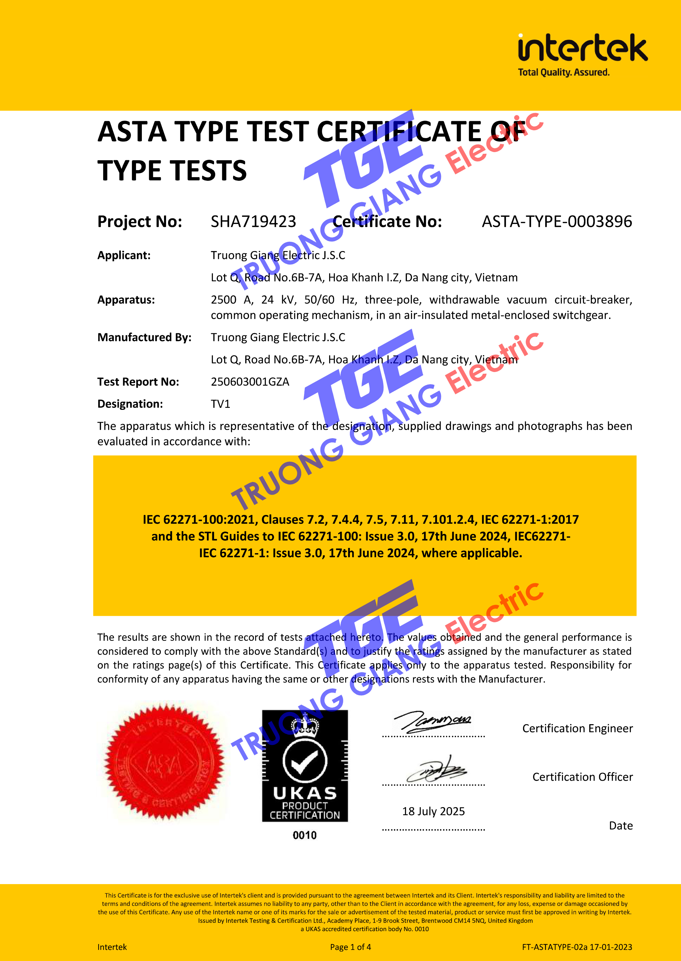Certificate