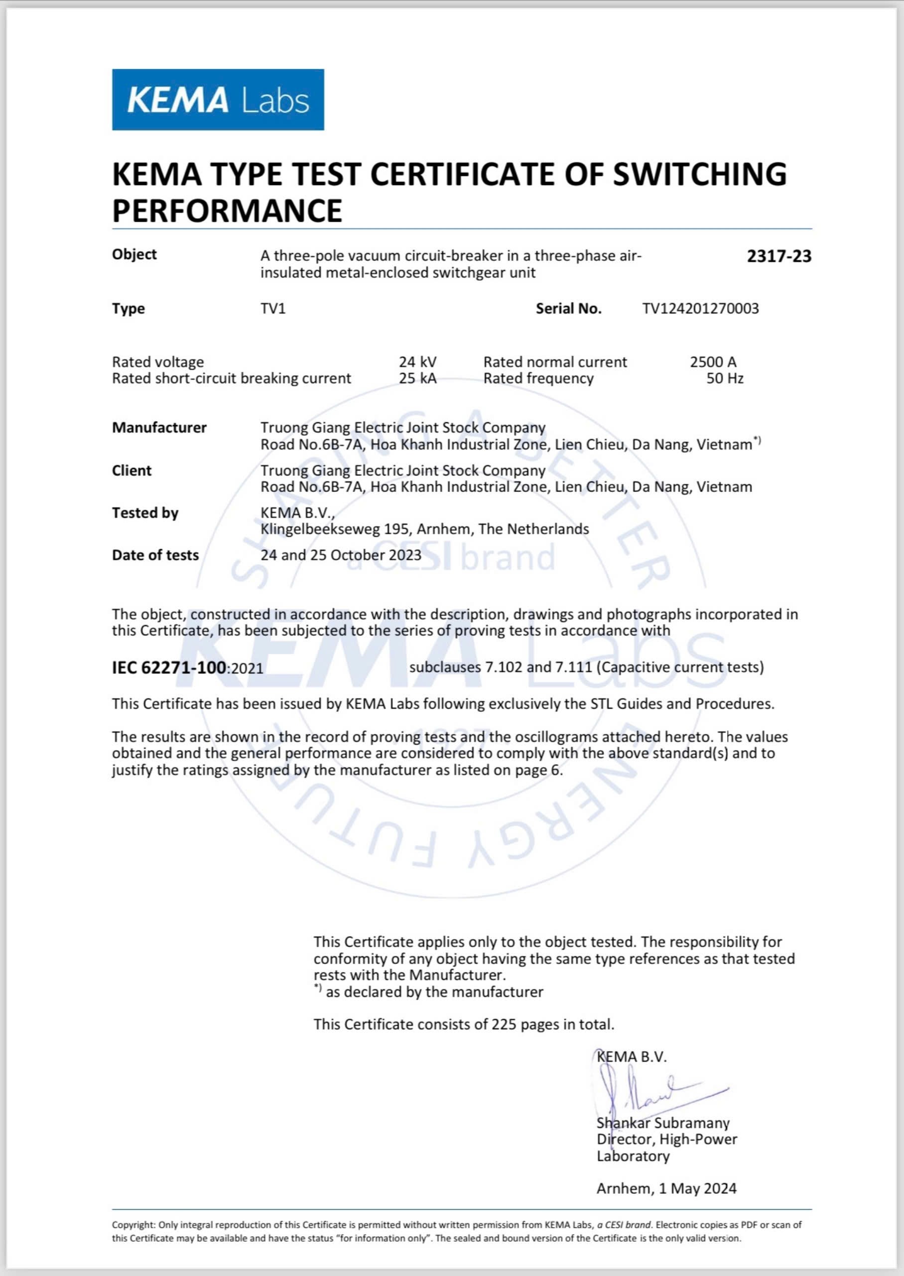 Certificate