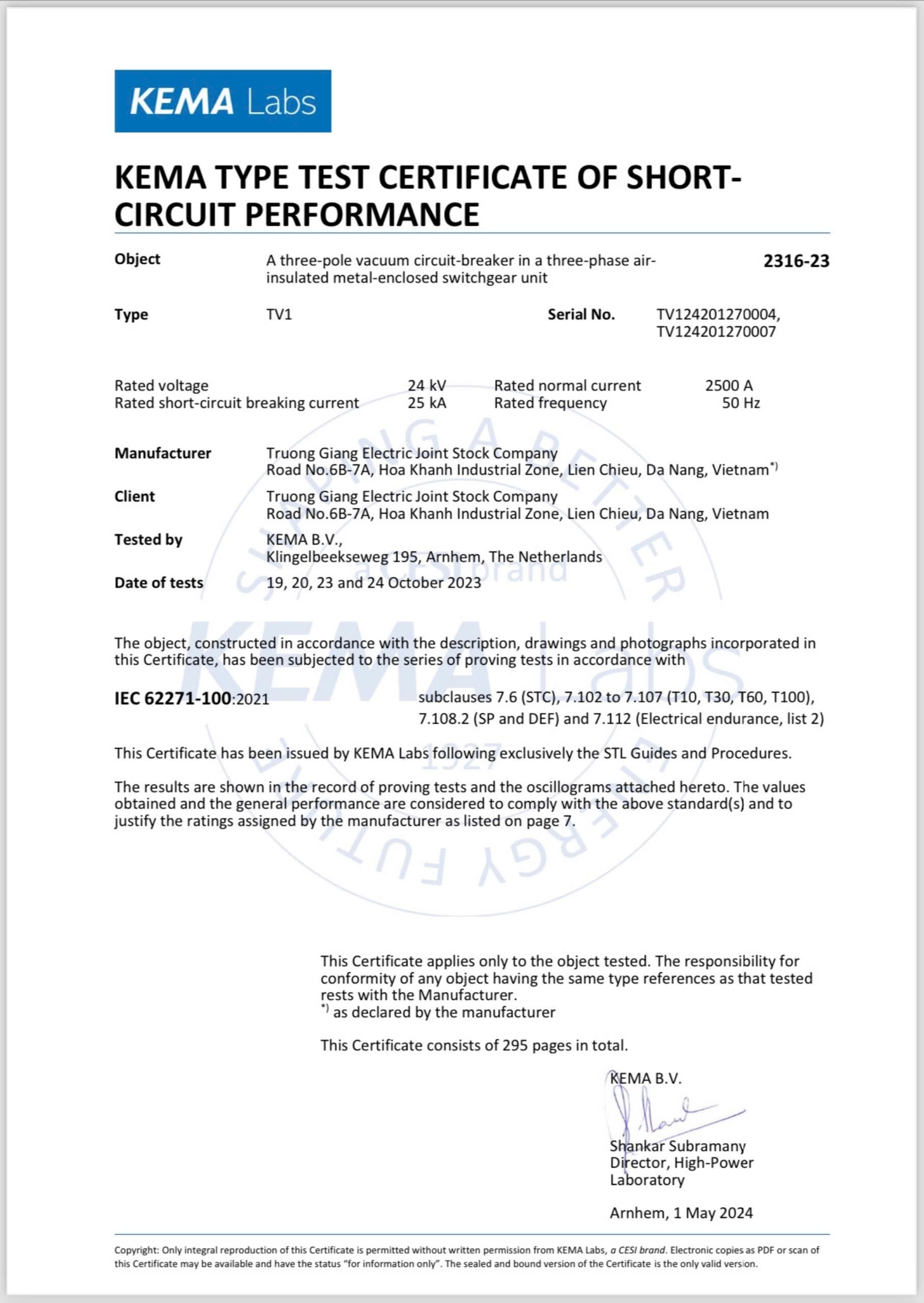 Certificate